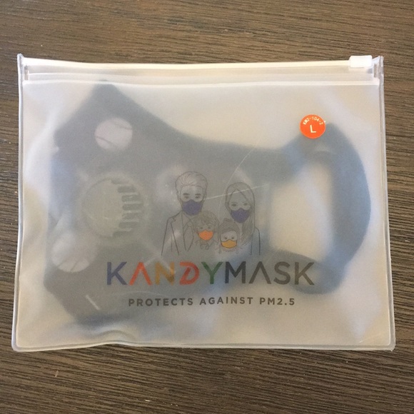 KandyMask Sporty Black N99 Filter Face Mask - Picture 8 of 8